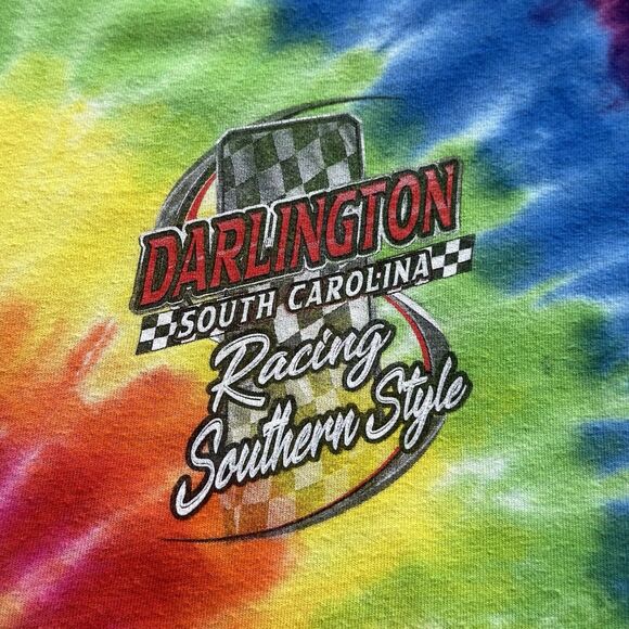 Darlington South Carolina NASCAR Racing Logo Graphic T-shirt - Tie Dye XL - Picture 3 of 8
